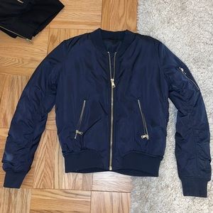 Topshop navy bomber